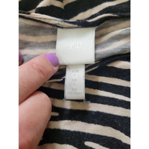 H&M Zebra Print Sleeveless Swing Dress Sz L - Picture 8 of 9